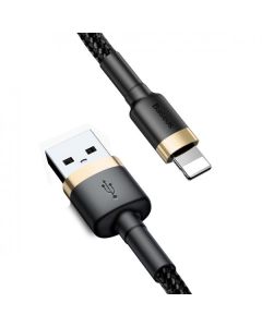 Кабель Baseus Cafule Cable USB Lightning 2.4A 1m Gold/Black (CALKLF-BV1)