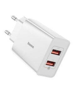 СЗУ Baseus Speed Mini QC Dual U Quick Charger 18W White