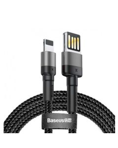 Кабель Baseus Cafule Special Edition Cable USB Lightning 2.4A 1m Grey/Black (CALKLF-GG1)