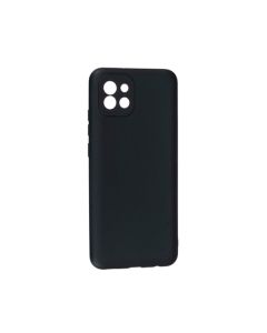 Чехол Original Soft Touch Case for Samsung A03-2022/A035 Black with Camera Lens