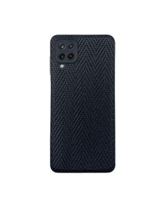 Чехол Silicon Leather Case для Samsung A12-2021/A125/M12-2021 Black Wave