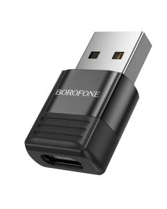 Адаптер BOROFONE BV18 USB male to Type-C female USB2.0 adapter Black