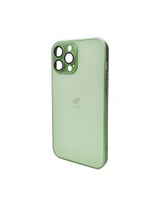 Чохол для смартфона AG Glass Matt Frame Color Logo for Apple iPhone 13 Pro Max Light Green