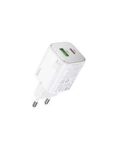 Мережевий зарядний пристрій HOCO N41 Almighty PD20W+QC3.0 charger White