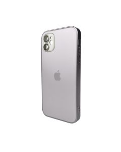 Чохол для смартфона AG Glass Matt Frame Color Logo for Apple iPhone 12 Titanium Grey