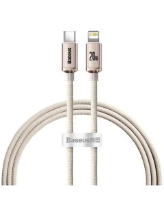 Кабель Baseus Crystal Shine Series Fast Charging Data Cable Type-C to iP 20W 2m Pink