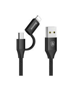 Кабель Baseus Yiven 2 in 1 Cable USB Micro/Lightning 1m Black