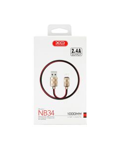 Кабель XO NB34 Micro USB 1m 2.4A Gold