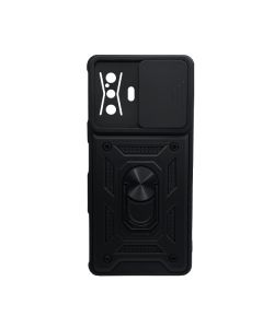 Чохол Armor Camshield Case для Xiaomi Poco F4 GT with Ring Black with Camera Lens