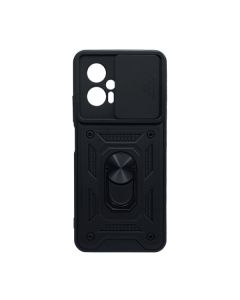 Чехол Armor Camshield Case для Xiaomi Poco X4 GT with Ring Black with Camera Lens