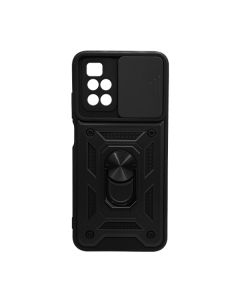 Чохол Armor Camshield Case для Xiaomi Redmi 10/Note 11 4G with Ring Black with Camera Lens