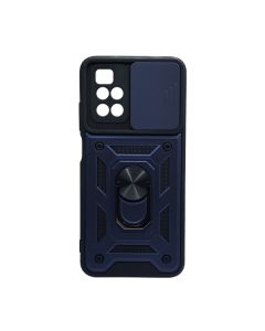 Чохол Armor Camshield Case для Xiaomi Redmi 10/Note 11 4G with Ring Dark Blue with Camera Lens