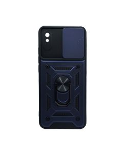 Чохол Armor Camshield Case для Xiaomi Redmi 9a with Ring Dark Blue with Camera Lens