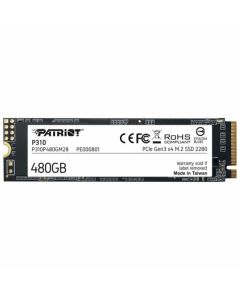 Накопичувач SSD M.2 Patriot P310 480GB NVMe 2280 PCIe 3.0x4 3D NAND TLC