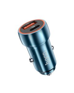 Автомобільний зарядний пристрій HOCO Z46A Blue whale PD20W+QC3.0 car charger set(Type-C) Sapphire Blue