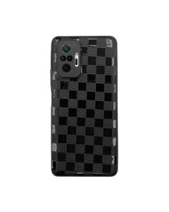 Чохол Silicon Leather Case для Xiaomi Redmi Note 10 Pro/Note 10 Pro Max Black Cube