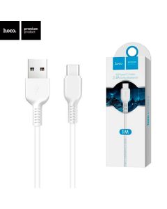 Кабель HOCO X20 USB to Type-C 3A, 1m, PVC, TPE connectors, White