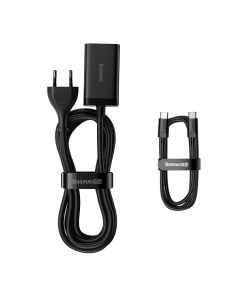 Мережевий зарядний пристрій Baseus GaN3 Pro Desktop Fast Charger 2C+2U 65W (Cable Type-C to Type-C 100W(20V/5A) 1m) Black