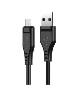 Кабель ACEFAST C3-09 USB to Micro 2,4A, 1.2m, TPE, TPE connectors, Black