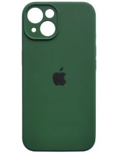 Чехол Soft Touch для Apple iPhone 13/14 Dark Green with Camera Lens Protection Square
