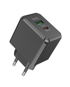 Мережевий зарядний пристрій HOCO CS14A Ocean PD20W+QC3.0 charger Black