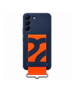 Чохол Samsung S901 Galaxy S22 Silicone Cover with Strap Navy (EF-GS901TNEGRU)