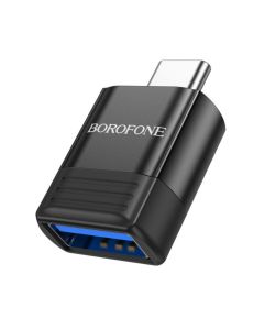 Адаптер BOROFONE BV18 Type-C male to USB female USB3.0 adapter Black