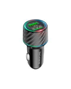 Автомобільний зарядний пристрій BOROFONE BZ21A Brilliant 36W dual port QC3.0 car charger Black