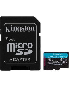 Карта памяти Kingston 64 GB microSDXC class 10 UHS-I U3 Canvas Go! Plus SDCG3/64GB