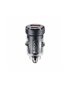 АЗП Usams US-CC175 C35 45W Aluminum Alloy Transparent A+C Mini Car Charger