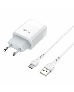 Мережевий зарядний пристрій HOCO C72A Glorious single port charger set(Type-C) 10.5W White