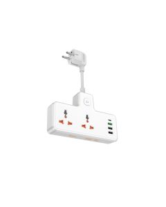 Мережевий подовжувач HOCO  AC12A Reise 2-position expansion socket(PD30W/1C3A) White