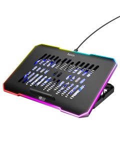 Підставка для ноутбука HOCO DH19 Cool RGB notebook cooling stand Black