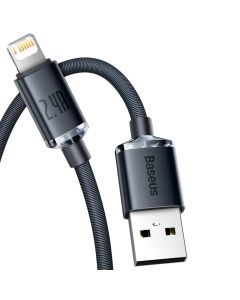 Кабель Baseus Crystal Shine Series Fast Charging Data Cable USB to iP 2.4A 1.2m Black