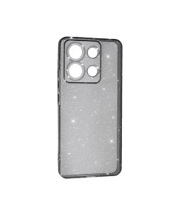 Чохол Silicon Shiny Case Xiaomi Redmi Note 13 Pro 4G/Poco M6 Pro 4G Glitter Clear/Black