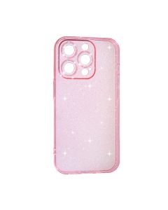 Чохол Silicon Shiny Case iPhone 13 Pro Glitter Clear/Pink