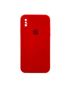 Чехол Soft Touch для Apple iPhone X/XS Red with Camera Lens Protection Square