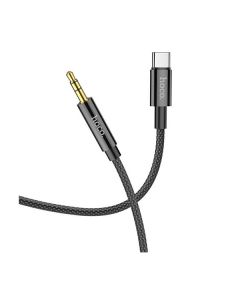 Аудіо кабель 3.5 мм - Type-C Hoco UPA19 1M Black
