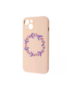Чехол Wave Minimal Art Case для Apple iPhone 13/14 with MagSafe Pink Sand/Wreath