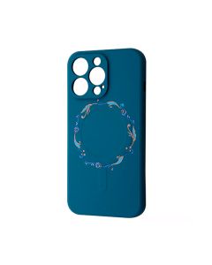 Чехол Wave Minimal Art Case для Apple iPhone 13 Pro Max with MagSafe Blue/Wreath