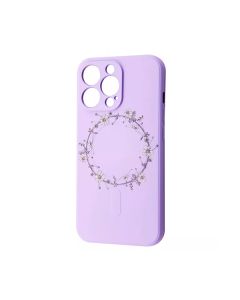 Чохол Wave Minimal Art Case для Apple iPhone 13 Pro with MagSafe Light Purple/Wreath