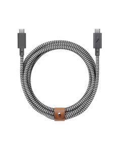 Кабель Native Union Belt Cable Pro USB-C to USB-C 2.4m Zebra (BELT-C-ZEB-Pro-NP)