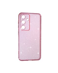 Чехол Silicon Shiny Case Samsung S24/S921 Glitter Clear/Pink