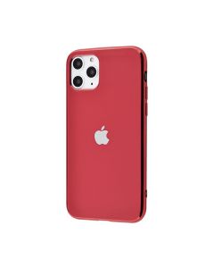 Чехол накладка Glass TPU Case для iPhone 11 Pro Max Rose Red