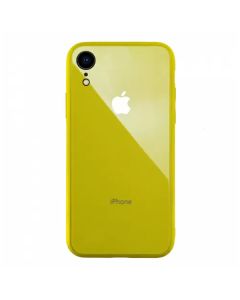 Чехол накладка Glass TPU Case для iPhone XR Yellow