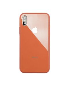 Чехол накладка Glass TPU Case для iPhone XS Max Orange