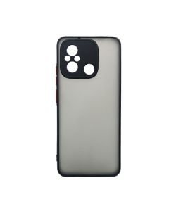 Чехол накладка Goospery Case для Xiaomi Redmi 12c Black/Red with Camera Lens