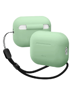 Футляр для навушників Elago Silicone Basic Case with Nylon Lanyard Pastel Green for Airpods Pro 2nd Gen (EAPP2SC-BA+ROSTR-PGR)