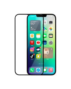 Защитное стекло для iPhone 14 5D Black (тех.пак)
