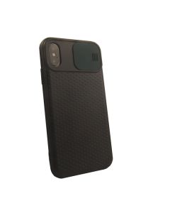 Чехол накладка Camshield TPU для iPhone X/XS Black/Green